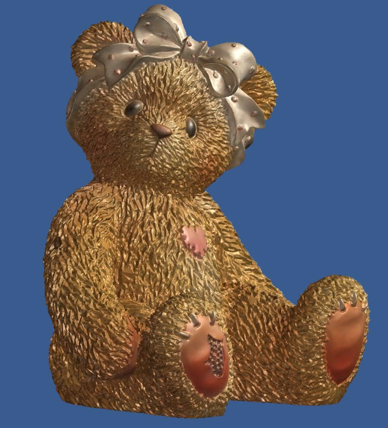 Teddy bear colorized scan data