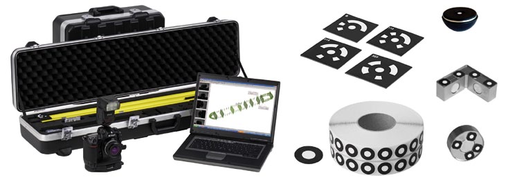 TRITOP CMM measuring system: Photogrammetric camera with accessory, self-adhesive and magnetic markers, adapters for primitives