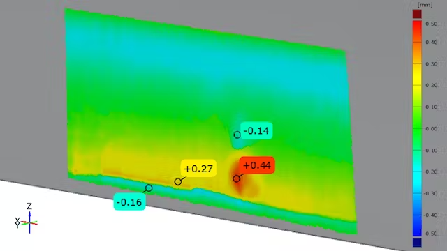 ZEISS INSPECT GOM Software surface defect inspection